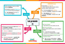 Carte mentale Les pronoms (1) - Vidéo pédagogique interactive + Carte mentale -  : 9eme, 10ème, 11ème Harmos