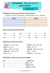 Être et avoir au passé - composé - Exercices : 4ème Harmos - PDF à imprimer