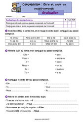 Être et avoir au passé - composé - Évaluation : 4ème Harmos - PDF à imprimer