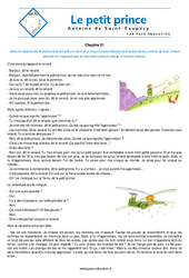 Le petit Prince (Antoine de Saint Exupéry) - Littérature : 9eme Harmos - PDF à imprimer