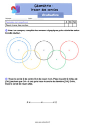 Tracer des cercles - Évaluation : 4ème Harmos - PDF à imprimer