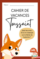 Toussaint - Cahier de vacances : 1ère Harmos - PDF à imprimer