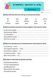 Identifier le verbe - Exercices : 4ème Harmos - PDF à imprimer