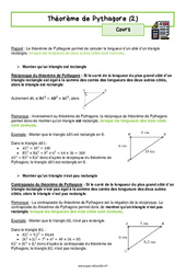 Théorème de Pythagore (2) - Séquence complète : 10ème Harmos - PDF à imprimer