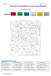 Pluriel en X ou S - Coloriage magique : 5ème Harmos - PDF à imprimer