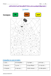 Futur - Coloriage magique : 4ème Harmos - PDF à imprimer