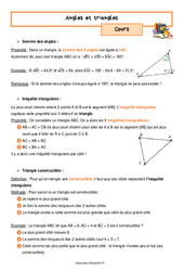 Angles et triangles - Séquence complète : 9eme Harmos - PDF à imprimer