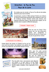 Le Puy du Fou - Lecture documentaire : 4ème, 5ème Harmos - PDF à imprimer