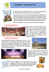 Le Puy du Fou - Lecture documentaire : 6ème, 7ème Harmos - PDF à imprimer