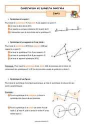 Construction et symétrie centrale - Séquence complète : 9eme Harmos - PDF à imprimer