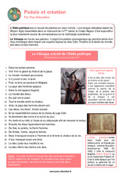 La Völuspa, extrait de l’Edda poétique - Lecture : 8ème Harmos - PDF à imprimer