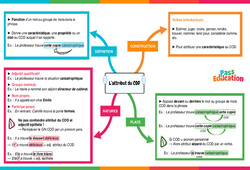 Attribut du complément d’objet direct (COD) - Carte mentale : 9eme Harmos - PDF à imprimer