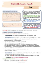 La formation des mots - Séquence complète : 10ème Harmos - PDF à imprimer