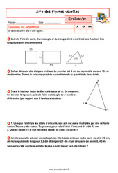 Aire des figures usuelles - Examen Evaluation avec la correction : 9eme Harmos - PDF à imprimer