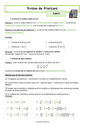 La division de fractions - Séquence complète : 10ème Harmos - PDF à imprimer