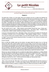 Le petit Nicolas (Sempé Goscinny) - Littérature : 9eme Harmos - PDF à imprimer