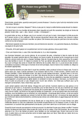 La chasse aux gorilles d'Elisabeth Combres (partie 1) - Littérature : 9eme Harmos - PDF à imprimer