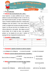 Balade en forêt - Mes premiers pas en lecture - Niveau 2 : 3eme, 4ème Harmos - PDF à imprimer