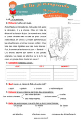 La chorale de l’école - Mes premiers pas en lecture - Niveau 2 : 3eme, 4ème Harmos - PDF à imprimer