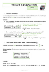 Situations de proportionnalité - Séquence complète : 10ème Harmos - PDF à imprimer