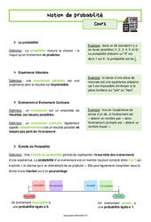 Notion de probabilité - Séquence complète : 10ème Harmos - PDF à imprimer