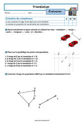 Translation - Examen Evaluation avec la correction : 10ème Harmos - PDF à imprimer