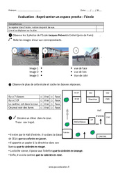 Ecole - Représenter un espace proche - Examen Evaluation : 4ème Harmos - PDF à imprimer