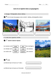 Lire et se repérer dans un paysage - Exercices : 4ème Harmos - PDF à imprimer