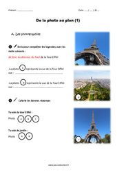 De la photo au plan - Exercices - Plan de quartier : 4ème Harmos - PDF à imprimer