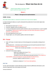 Séquence - Fiche de préparation Situer mes lieux de vie - Séquence - Fiche de préparation : 4ème Harmos - PDF à imprimer