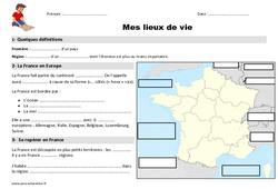 Mes lieux de vie - Cours, Leçon : 4ème Harmos - PDF à imprimer