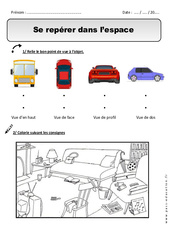 Se repérer dans l’espace - Exercices : 3eme Harmos - PDF à imprimer