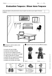 Situer dans l’espace - Examen Evaluation : 3eme Harmos - PDF à imprimer