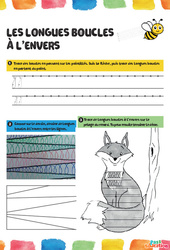 Les longues boucles à l'envers - Fichier graphisme : 1ère, 2ème Harmos - PDF à imprimer