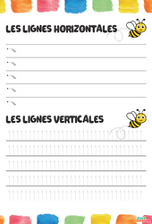 Lignes horizontales et lignes verticales - Fichier graphisme - PDF à imprimer