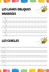 Les lignes inversées et les cercles - Fichier graphisme - PDF à imprimer