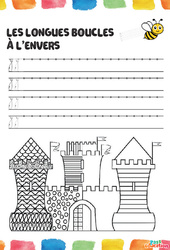 Longues boucles à l'envers - Fichier graphisme - PDF à imprimer