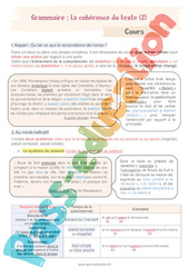 Cohérence du texte (N°2) - Séquence complète : 10ème Harmos - PDF à imprimer