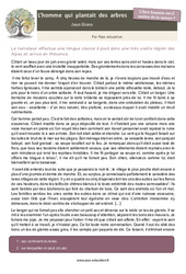 L’homme qui plantait des arbres (Jean Giono) - Littérature : 9eme Harmos - PDF à imprimer