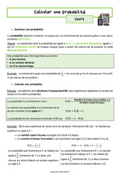 Comment calculer une probabilité - Séquence complète : 10ème Harmos - PDF à imprimer