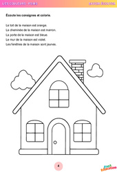 Maison - les couleurs - Savoir écouter - PDF à imprimer