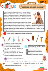 Outils de la préhistoire - Curieux de tout : 4ème, 5ème Harmos - PDF à imprimer