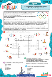 JO - Jeux Olympiques - Curieux de tout : 6ème, 7ème, 8ème Harmos - PDF à imprimer