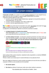 IEF Instruction En Famille, École à la maison pour la Guide d’utilisation de la méthode - école à la maison IEF - Fiches  - (en libre téléchargement) : 9eme Harmos