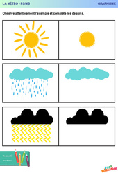 Météo - Graphisme : 1ère Harmos - PDF à imprimer