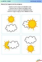 Météo - Repérage spatial en maternelle : 1ère Harmos - PDF à imprimer