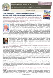 Interview d’Hubert Reeves et de Jean - Louis Etienne - Littérature : 9eme Harmos - PDF à imprimer