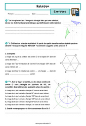 Rotation - Exercices avec les corrigés : 11ème Harmos - PDF à imprimer