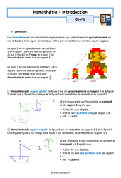 Homothétie (Introduction) - Séquence complète : 11ème Harmos - PDF à imprimer