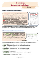 Les connecteurs logiques - Séquence complète : 10ème Harmos - PDF à imprimer